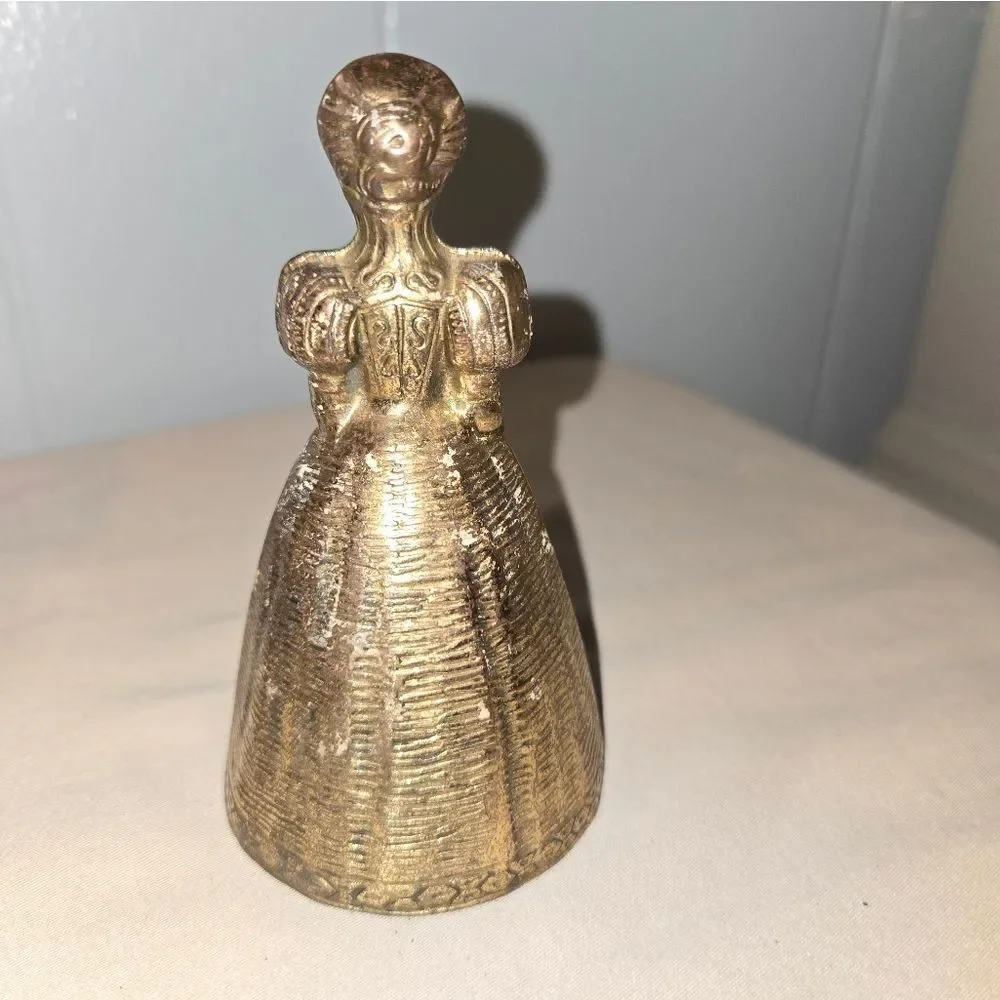 Vintage Brass Lady Bell Lot Made In England